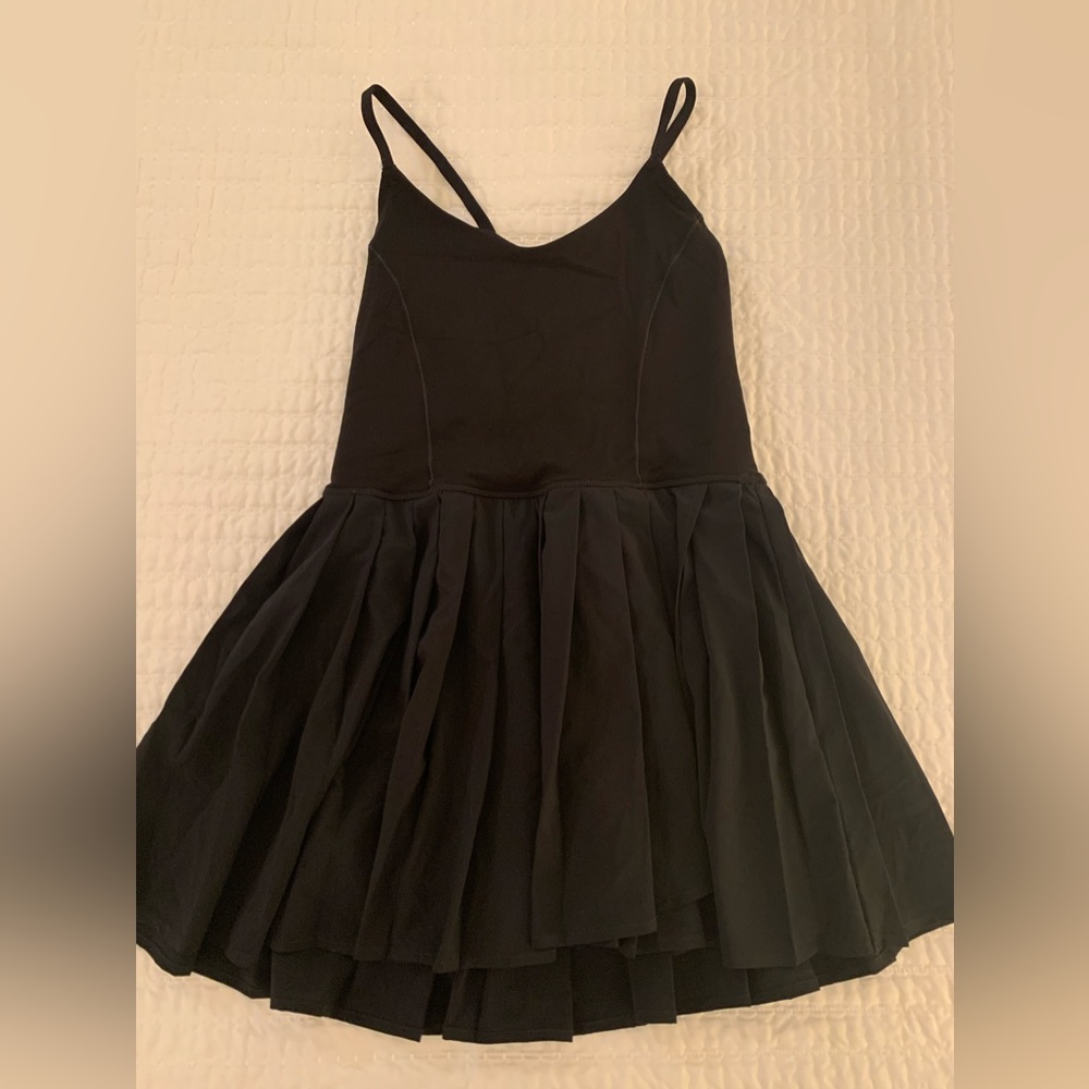 Offline by aerie black exercise dress.